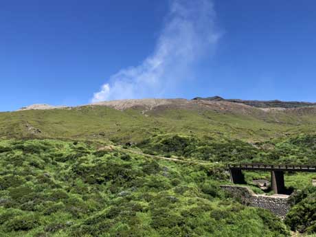阿蘇五岳を望む.